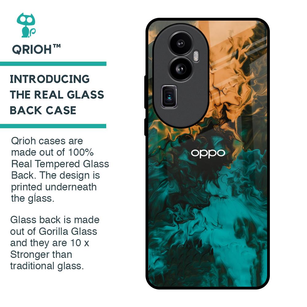 Watercolor Wave Glass Case for Oppo Reno10 Pro Plus 5G