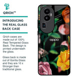 Flowers & Butterfly Glass Case for Oppo Reno10 Pro Plus 5G