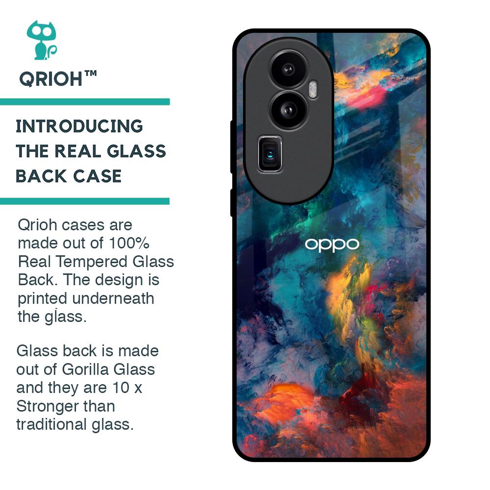 Colored Storm Glass Case for Oppo Reno10 Pro Plus 5G