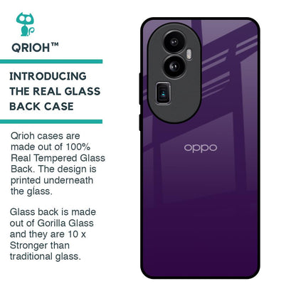 Dark Purple Glass Case for Oppo Reno10 Pro Plus 5G