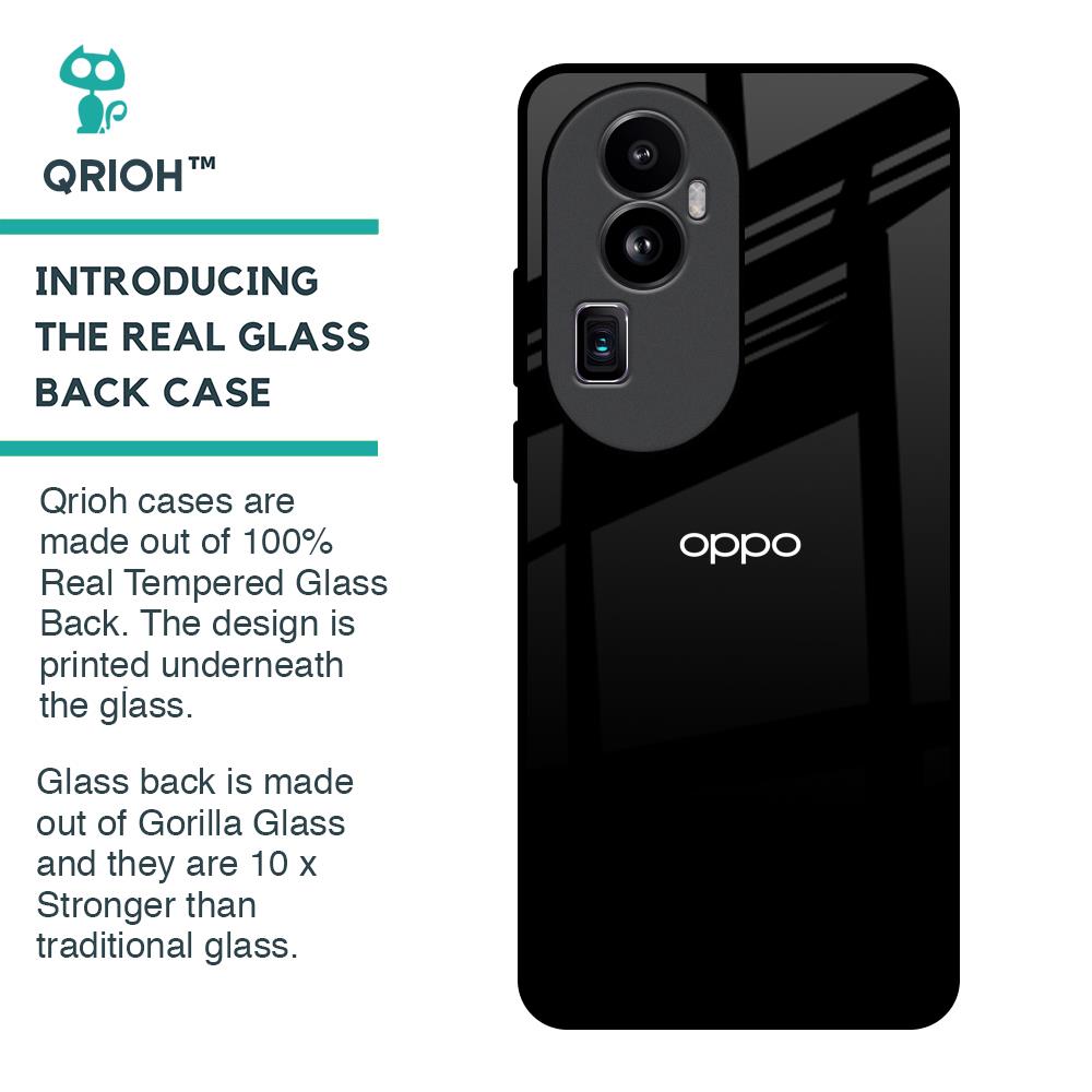 Jet Black Glass Case for Oppo Reno10 Pro Plus 5G