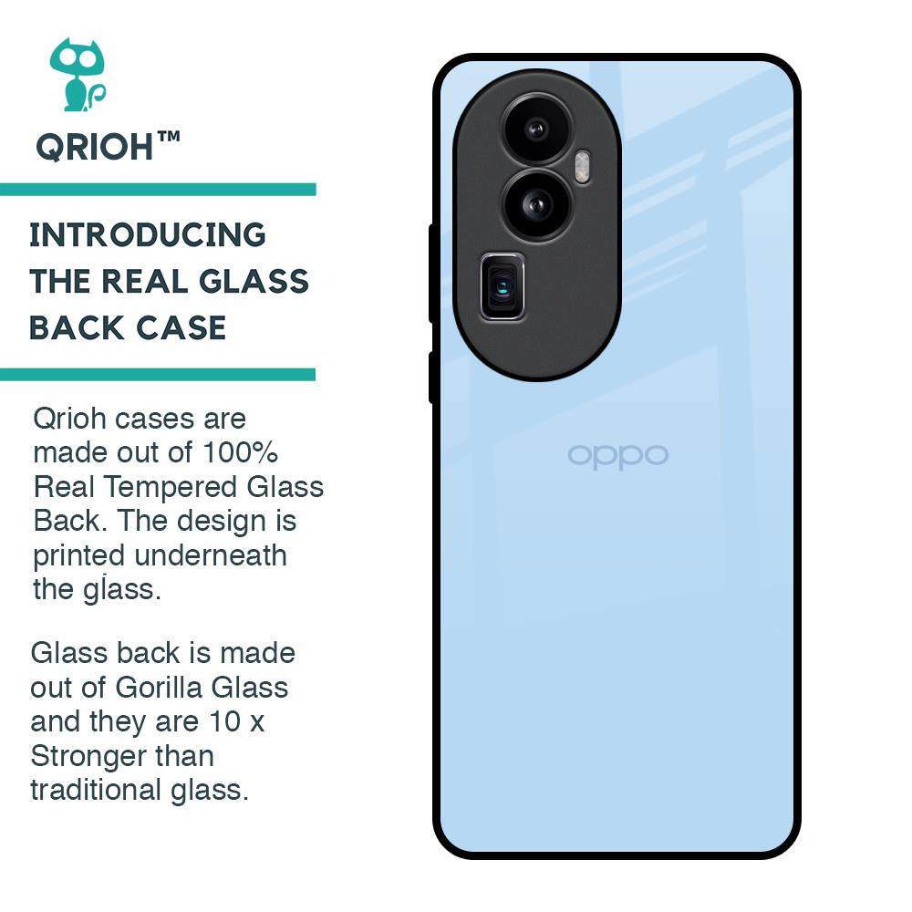 Pastel Sky Blue Glass Case for Oppo Reno10 Pro Plus 5G