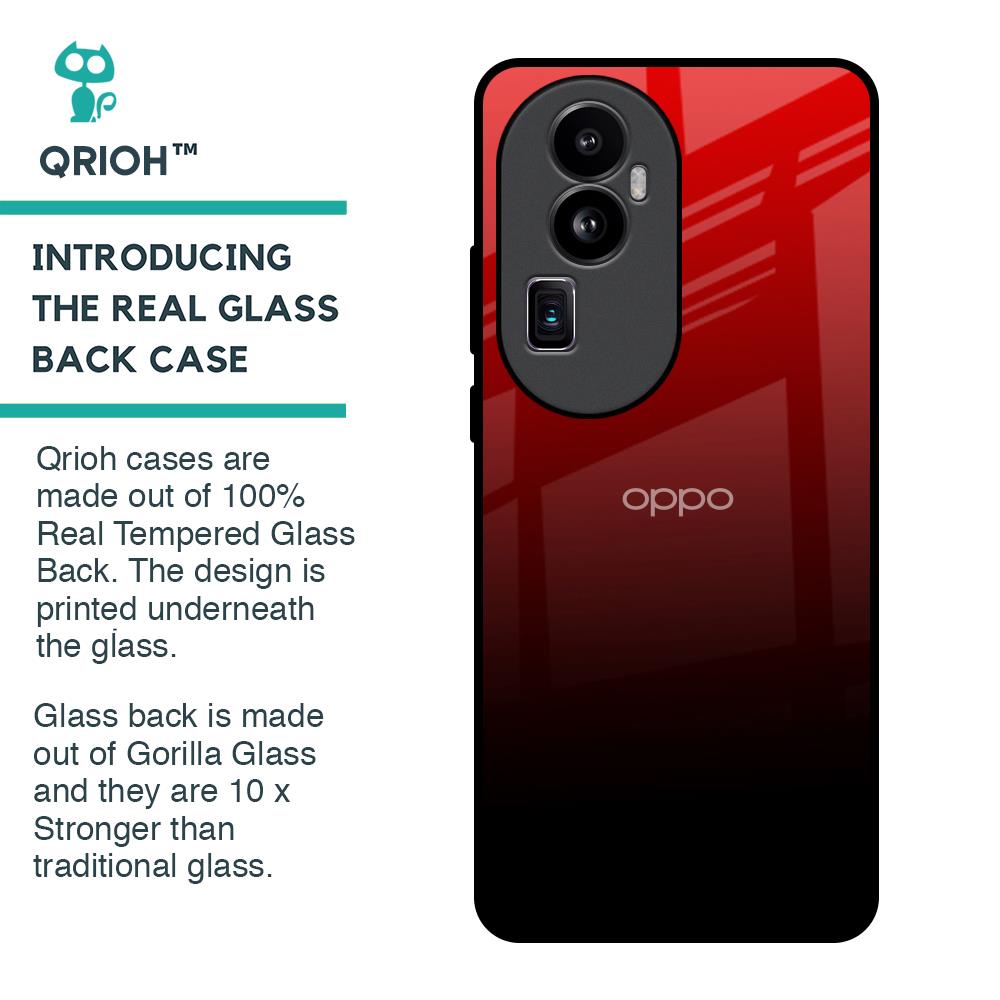 Maroon Faded Glass Case for Oppo Reno10 Pro Plus 5G