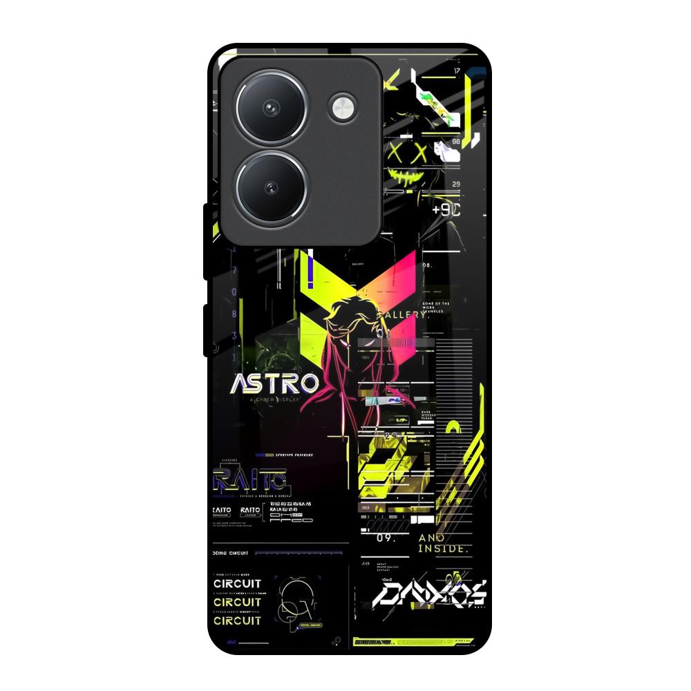 Astro Glitch Vivo Y36 Glass Back Cover Online
