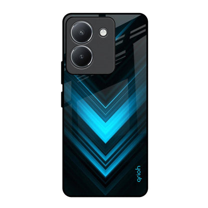 Vertical Blue Arrow Vivo Y36 Glass Back Cover Online
