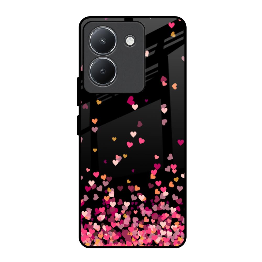 Heart Rain Fall Vivo Y36 Glass Back Cover Online