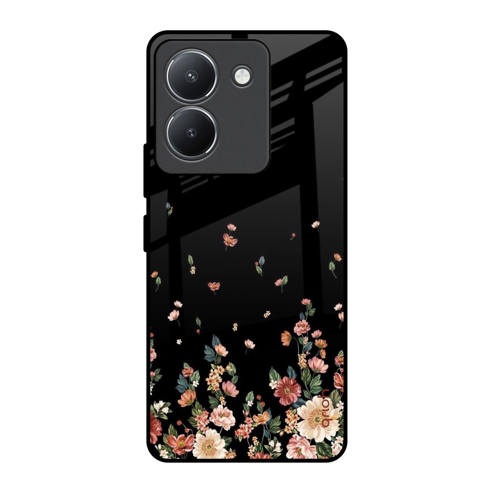 Floating Floral Print Vivo Y36 Glass Back Cover Online