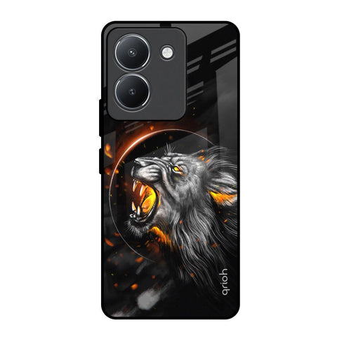 Aggressive Lion Vivo Y36 Glass Back Cover Online