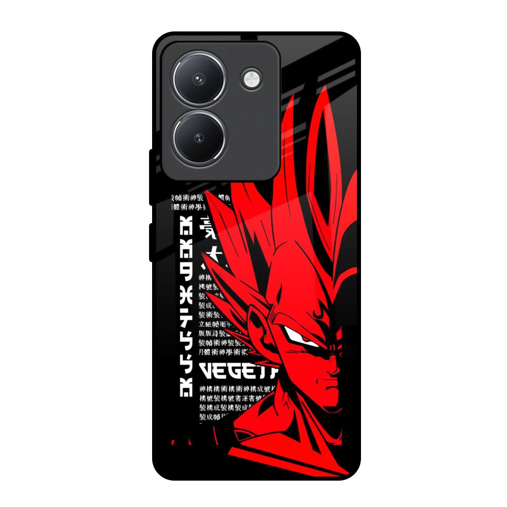 Red Vegeta Vivo Y36 Glass Back Cover Online