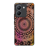 Floral Mandala Vivo Y36 Glass Back Cover Online