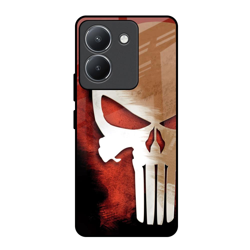Red Skull Vivo Y36 Glass Back Cover Online