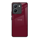 Classic Burgundy Vivo Y36 Glass Back Cover Online
