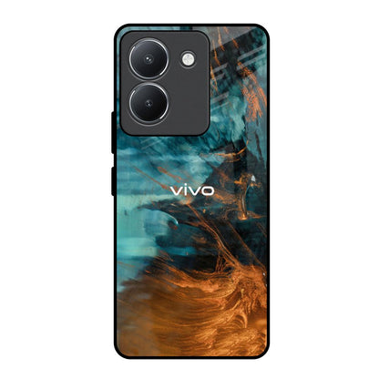 Golden Splash Vivo Y36 Glass Back Cover Online