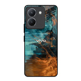 Golden Splash Vivo Y36 Glass Back Cover Online