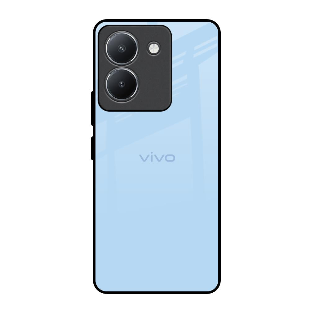 Pastel Sky Blue Vivo Y36 Glass Back Cover Online