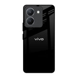 Jet Black Vivo Y36 Glass Back Cover Online