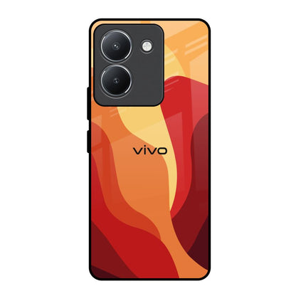 Magma Color Pattern Vivo Y36 Glass Back Cover Online