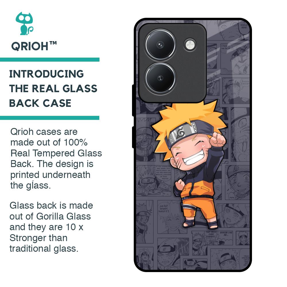 Orange Chubby Glass Case for Vivo Y36
