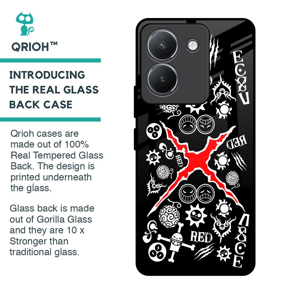 Red Zone Glass Case for Vivo Y36