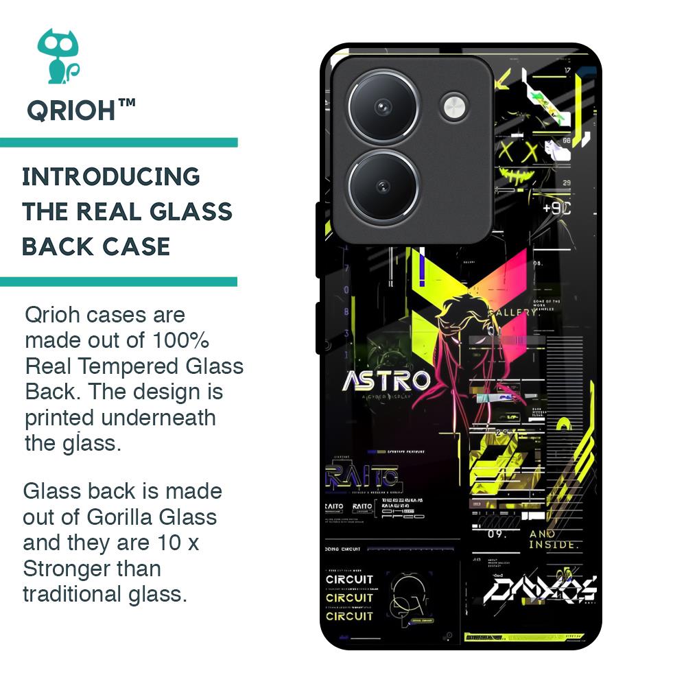 Astro Glitch Glass Case for Vivo Y36
