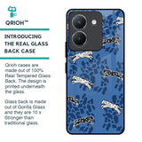 Blue Cheetah Glass Case for Vivo Y36