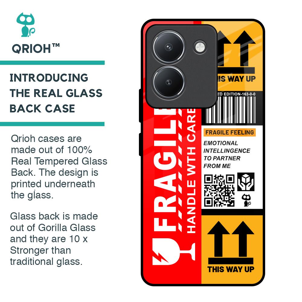 Handle With Care Glass Case for Vivo Y36