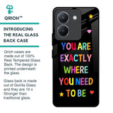 Magical Words Glass Case for Vivo Y36