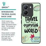 Travel Stamps Glass Case for Vivo Y36
