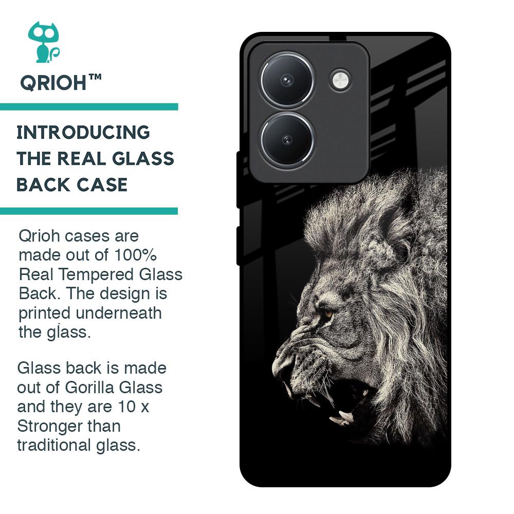 Brave Lion Glass Case for Vivo Y36