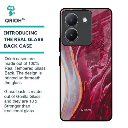 Crimson Ruby Glass Case for Vivo Y36