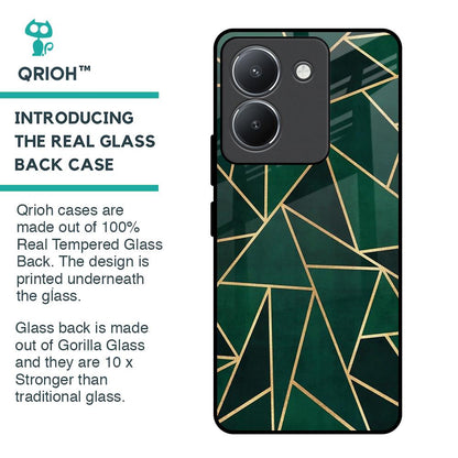 Abstract Green Glass Case For Vivo Y36