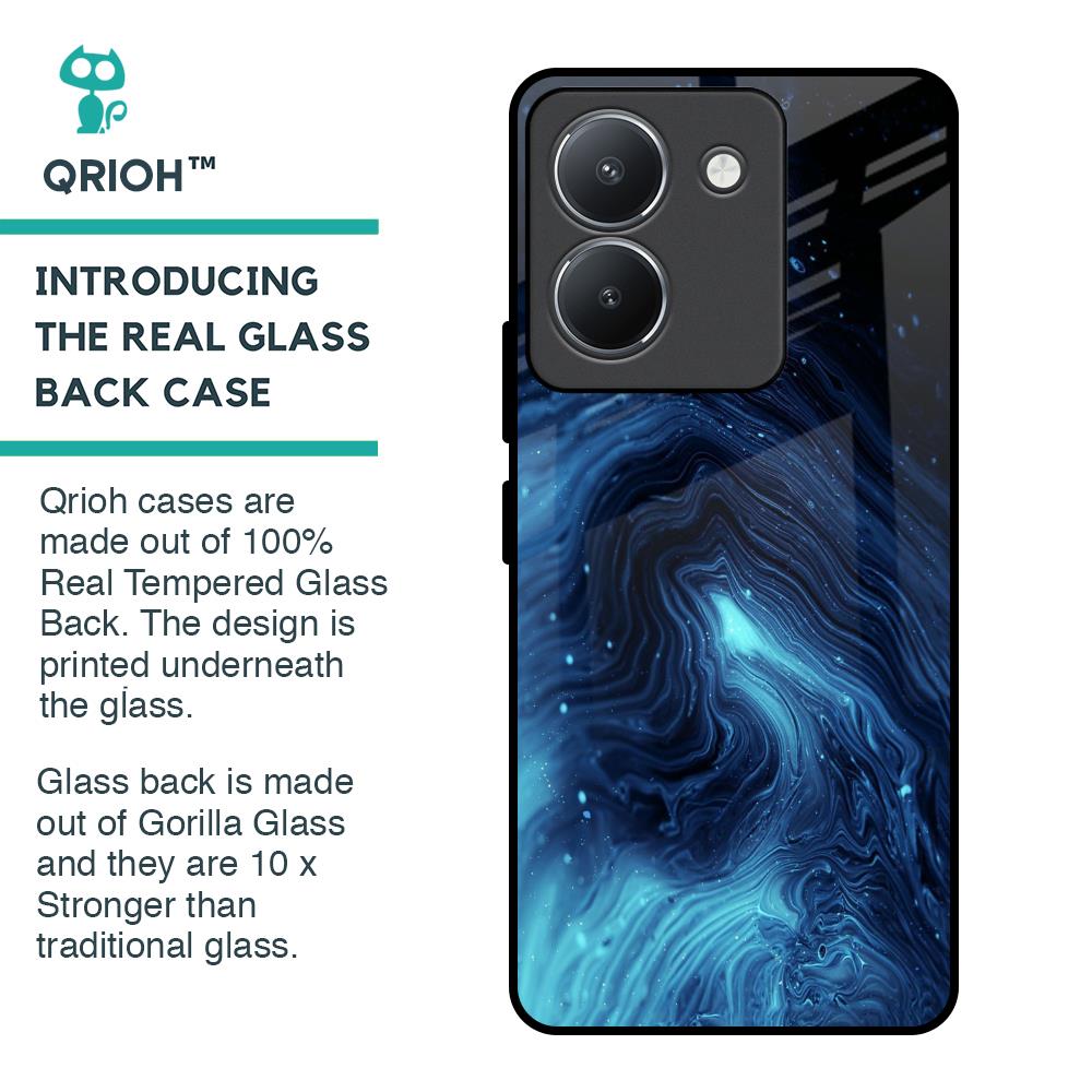 Dazzling Ocean Gradient Glass Case For Vivo Y36