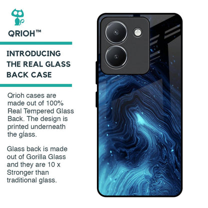 Dazzling Ocean Gradient Glass Case For Vivo Y36