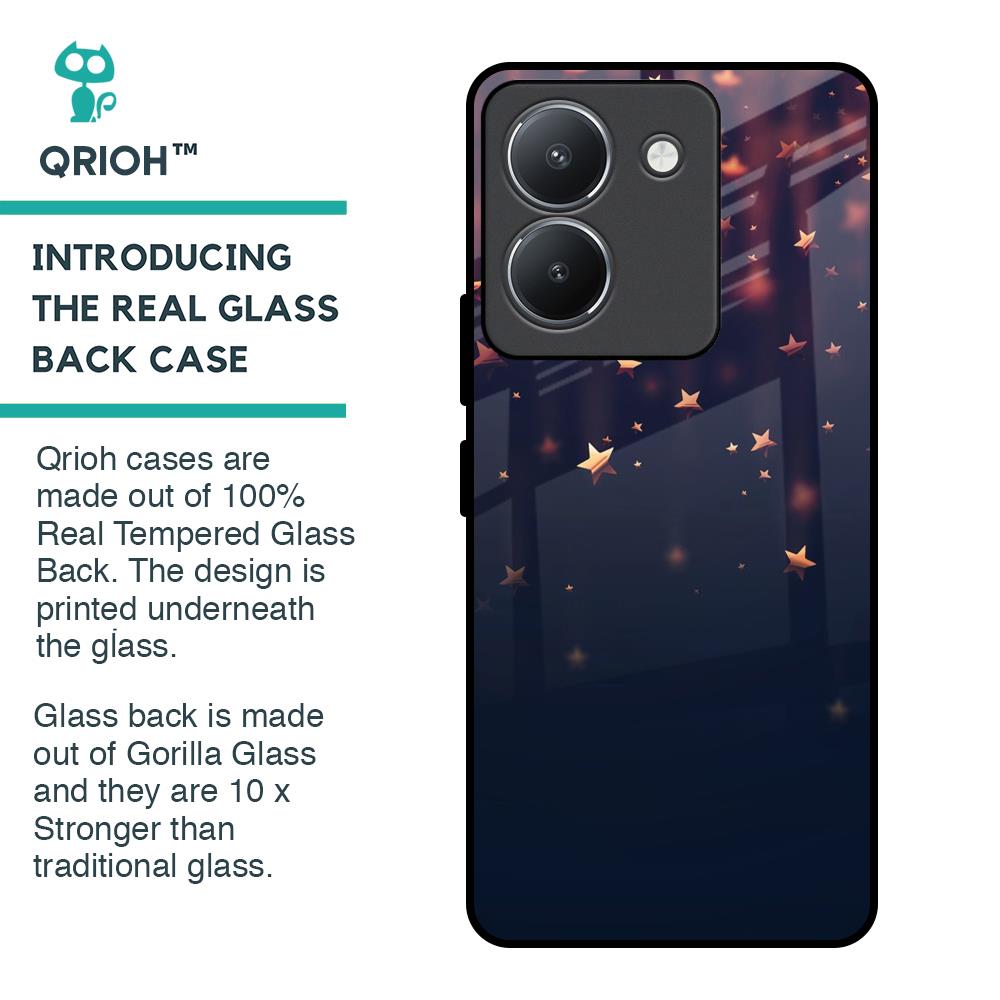 Falling Stars Glass Case For Vivo Y36
