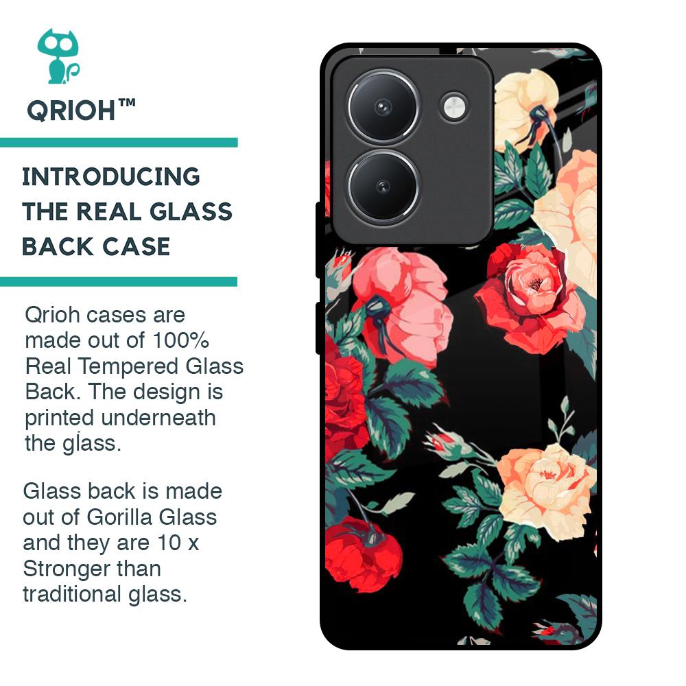 Floral Bunch Glass Case For Vivo Y36