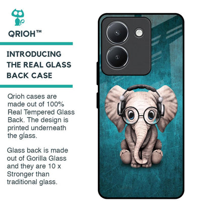 Adorable Baby Elephant Glass Case For Vivo Y36