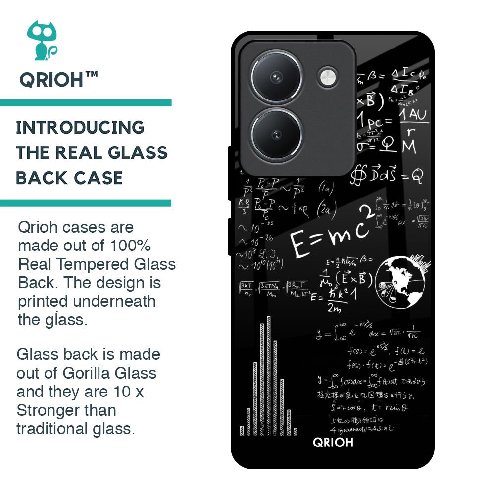 Funny Math Glass Case for Vivo Y36