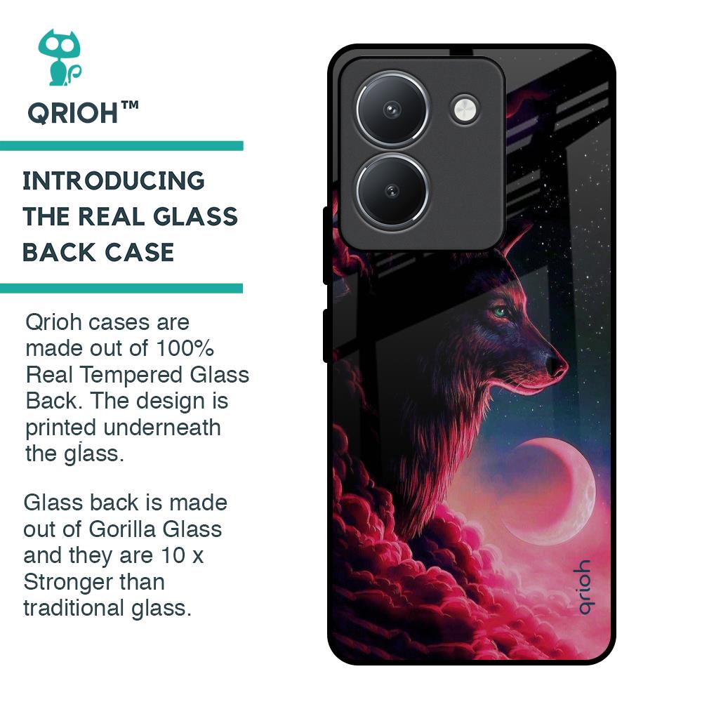 Moon Wolf Glass Case for Vivo Y36
