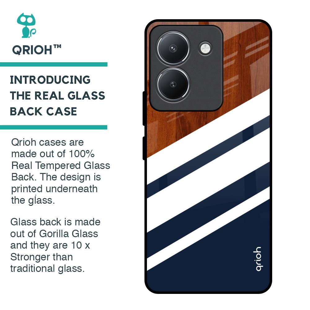 Bold Stripes Glass Case for Vivo Y36