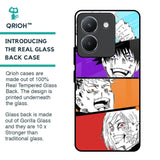 Anime Sketch Glass Case for Vivo Y36