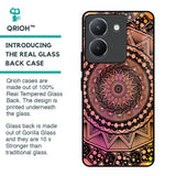 Floral Mandala Glass Case for Vivo Y36