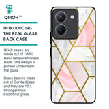 Geometrical Marble Glass Case for Vivo Y36