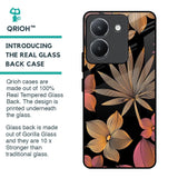 Lines Pattern Flowers Glass Case for Vivo Y36
