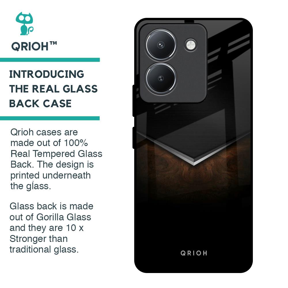 Dark Walnut Glass Case for Vivo Y36