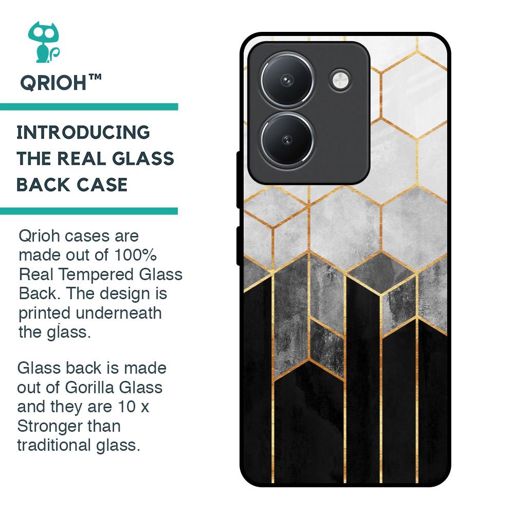 Tricolor Pattern Glass Case for Vivo Y36