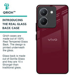 Classic Burgundy Glass Case for Vivo Y36