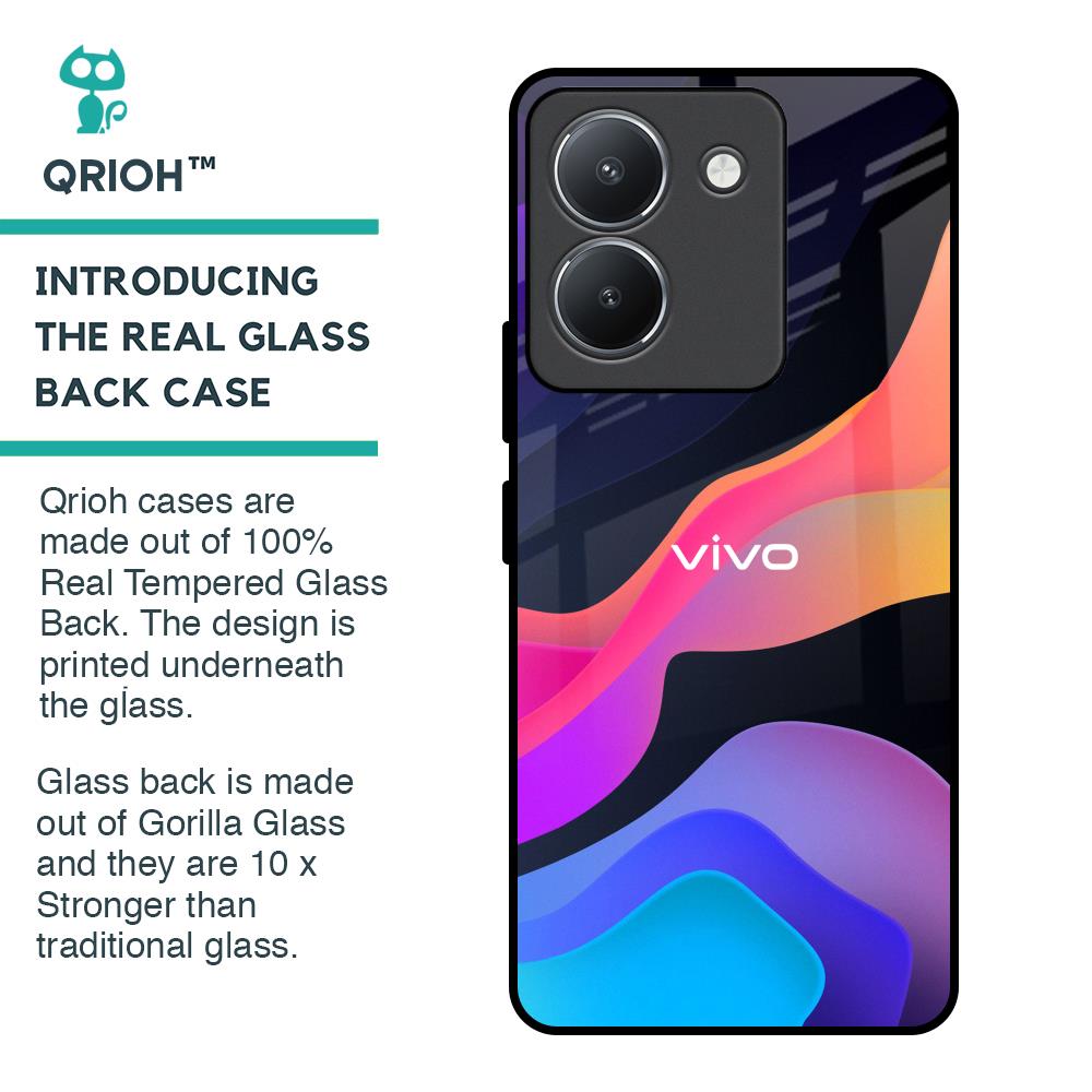 Colorful Fluid Glass Case for Vivo Y36