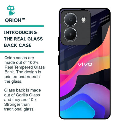 Colorful Fluid Glass Case for Vivo Y36