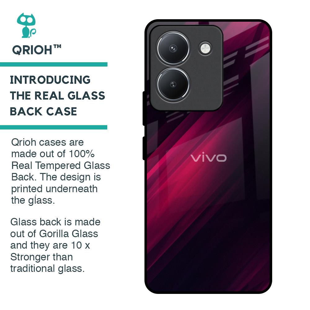 Razor Black Glass Case for Vivo Y36