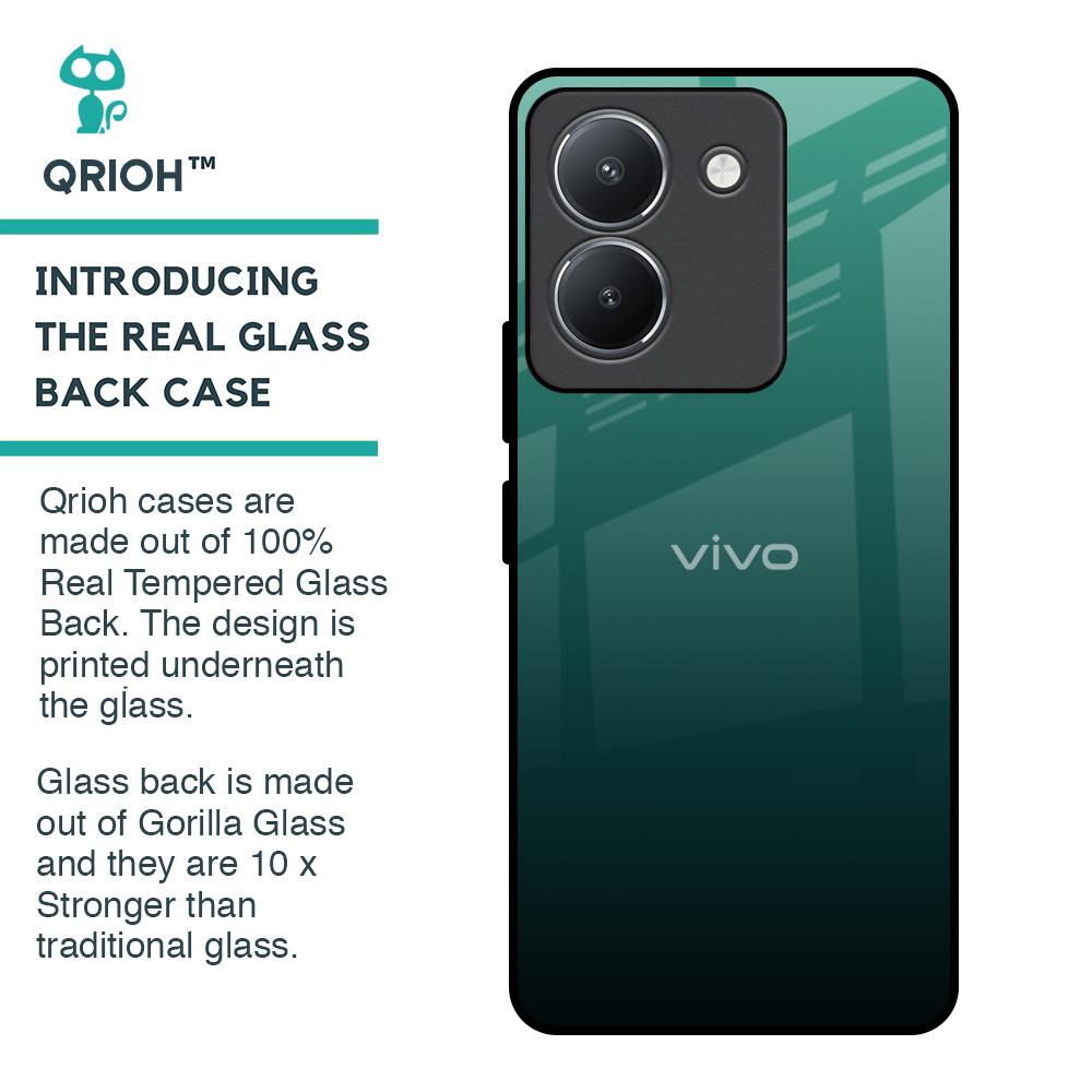 Palm Green Glass Case For Vivo Y36